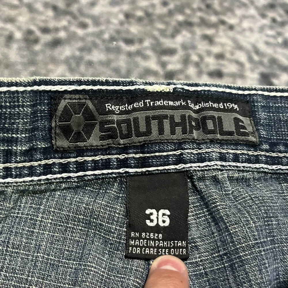 Vintage Southpole Jeans Mens 32x33 Blue Baggy Wide Leg Grunge Skater Y2K 2000s